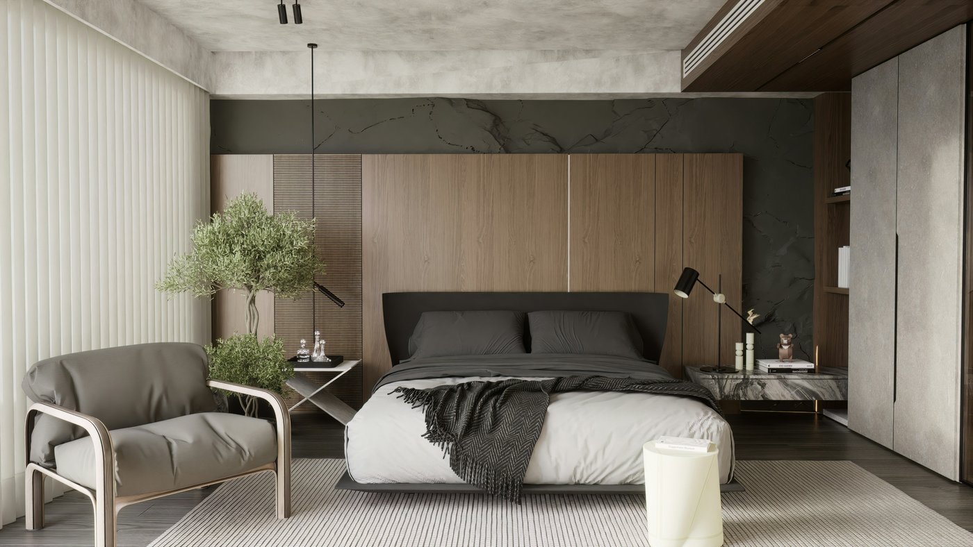 Luxury bedroom interior